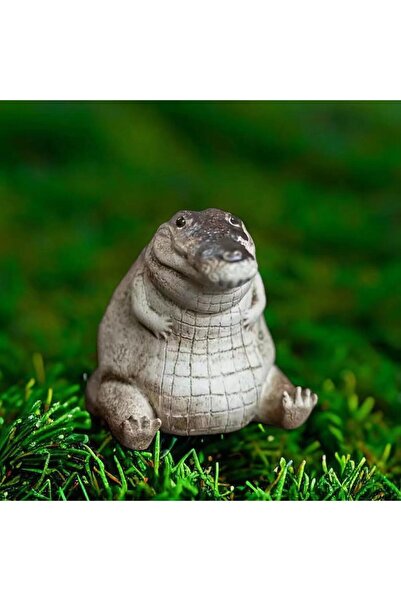 Choice قطعة واحدة - تمثال تمساح صغير لطيف في وضعية الجلوس، زينة داخلية، زينة ...