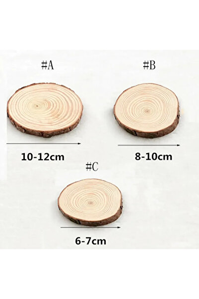 Choice 0.5cm 10-12cm wood colour Unfinished round wooden coasters, round natural wood chips with bark, and