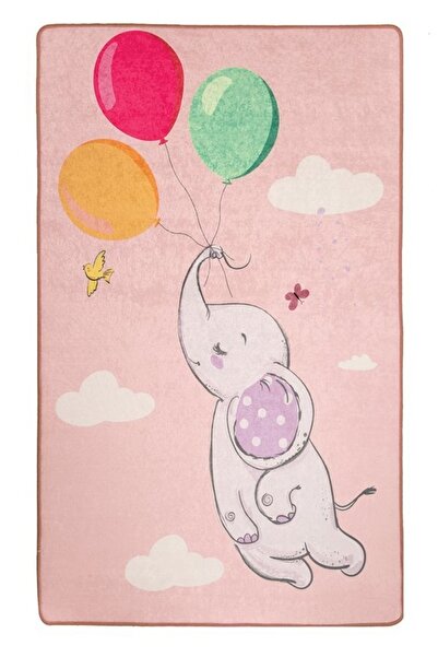 Chilai Home Covor antiderapant pentru copii Balloons Pink 150x200 cm