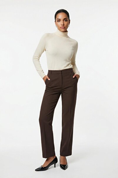 Setre Chocolate Belt Detailed Full-Fit Pants