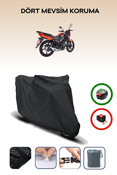 Breen Black Rear Bag Compatible Arora Ar 06 Compatible Motorcycle Tarpaulin M...