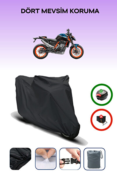 Breen Black Rear Bag Compatible Ktm 890 Duke Compatible Motorcycle Canvas Motor Cover
