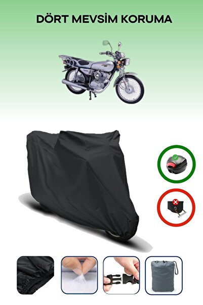Breen Black Rear Bag Compatible Falcon Attack 50 Compatible Motorcycle Tarpaulin Motor Cover