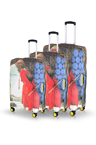 hızlıvaliz طقم حماية لحقيبة السرج وحقيبة السفر مكون من 3 قطع - Kampumbağ