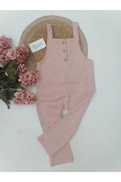 ÖZLEM BEBE Pamuk Dokuma Salopet-Açık Pembe - 3-4 YAŞ