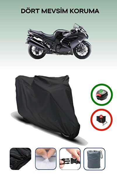 Breen Black Rear Bag Compatible Kawasaki Zzr 1400 Abs Compatible Motorcycle C...