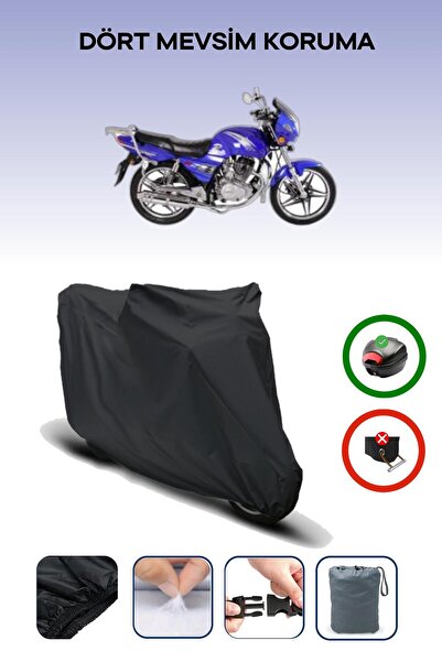 Breen Black Rear Bag Compatible Kuba Sl150-9 Compatible Motorcycle Tarpaulin ...