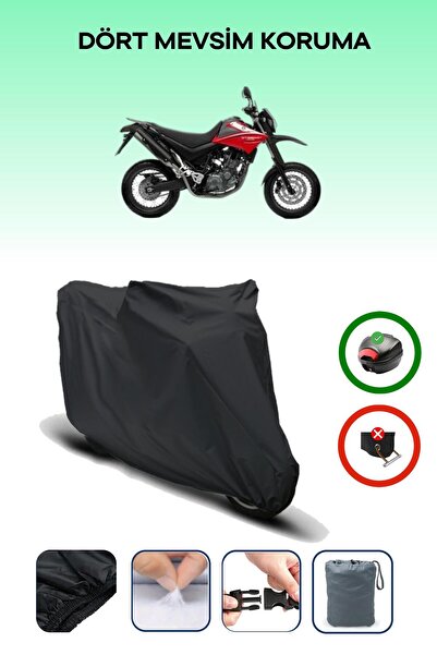 Breen حقيبة خلفية سوداء متوافقة مع ياماها XT 660 X غطاء محرك دراجة نارية متوافق