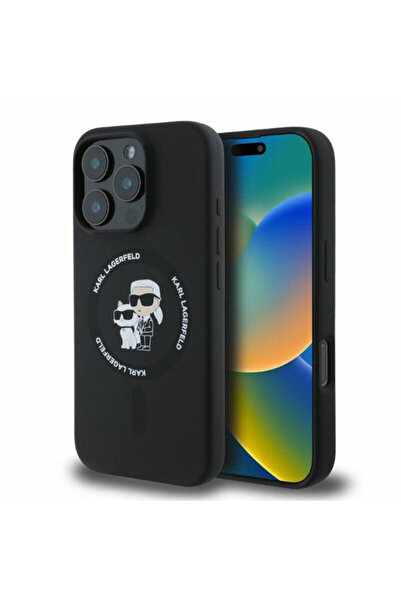 Karl Lagerfeld iPhone 16 Pro Silicone Case, Black