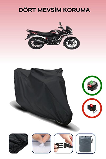 Breen Black Rear Bag Compatible Bajaj Discover 150 F Compatible Motorcycle Ta...