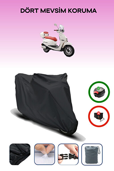 Breen Black Rear Bag Compatible Kuba Brilliant 125 Pro Compatible Motorcycle ...