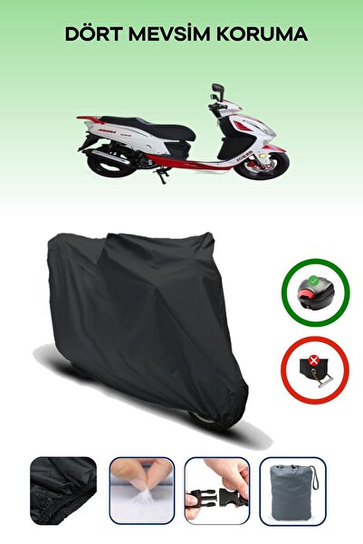 Breen Black Rear Bag Compatible Arora Ar 150T-N2 Nostalgia Compatible Motorcy...