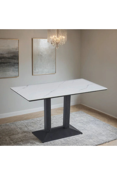 Tasamem Dafia طاولة سيراميك مستطيل مقاس 75*70*130 سم