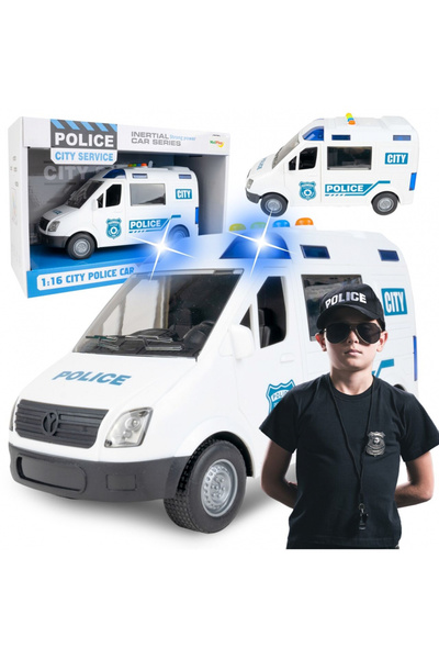 MalPlay City Service children's police car, with sounds and lights 1:16