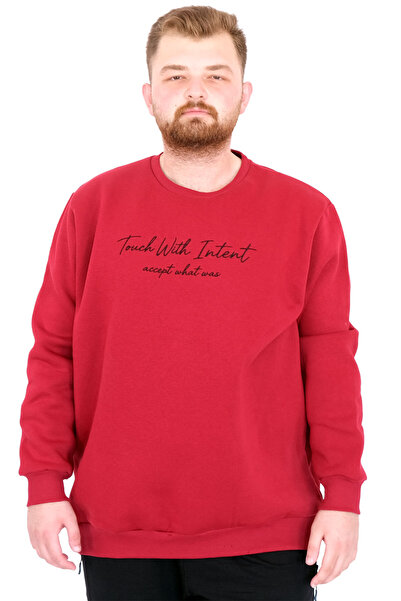 ModeXL Ανδρικό φούτερ με λαιμόκοψη Mode XL Plus Size TOUCH WITH INTENT U25804...