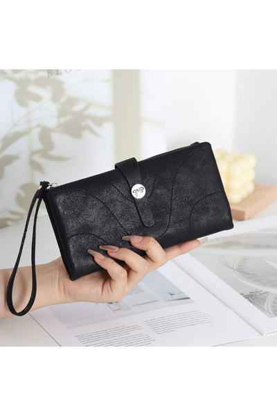 rinkadoll Νέος σχεδιασμός, κομψό και κομψό πορτοφόλι με ριγέ μαλακή υφή