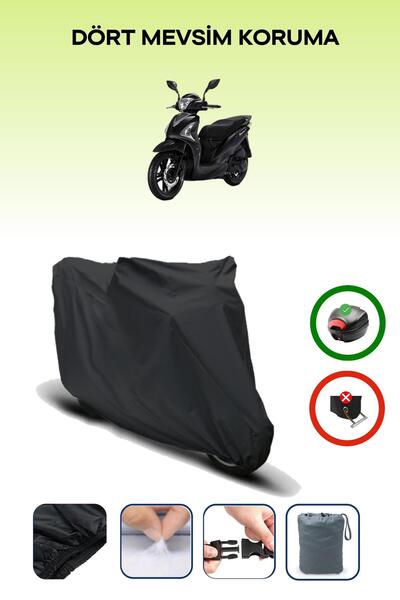 Breen Black Rear Bag Compatible Sym Symphony St 125 Compatible Motorcycle Tar...