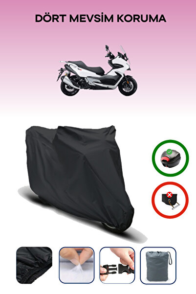 Breen Black Rear Bag Compatible Rks Blade 250 Pro Compatible Motorcycle Tarpaulin Motor Cover