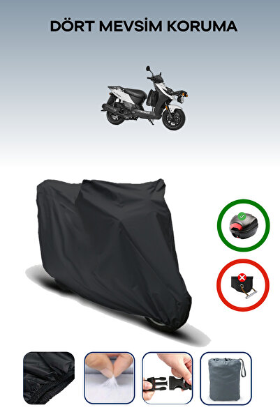 Breen Black Rear Bag Compatible with Kymco Agility Carry 125I Compatible Moto...