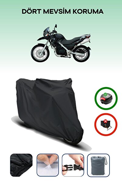 Breen حقيبة خلفية سوداء متوافقة مع غطاء محرك الدراجة النارية BMW F 650 GS المتوافق مع الدراجات النارية