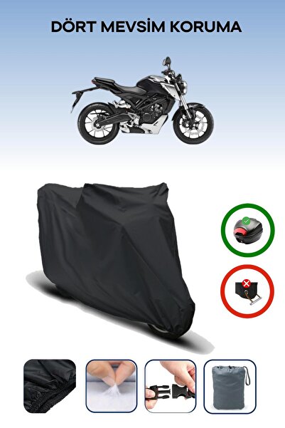 Breen Black Rear Bag Compatible Honda Cb 125 R Compatible Motorcycle Canvas M...