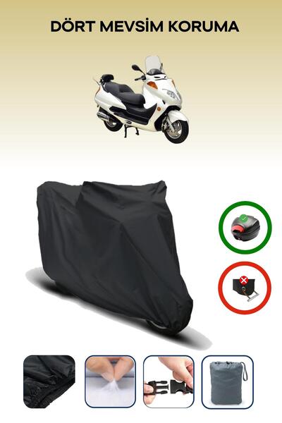 Breen Black Rear Bag Compatible Asia as 150 T1 Compatible Motorcycle Tarpauli...