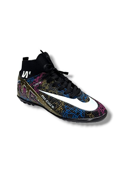 Walked 041-26 Момчешки футболни обувки за зала с чорапи, черно-бели, 31-35