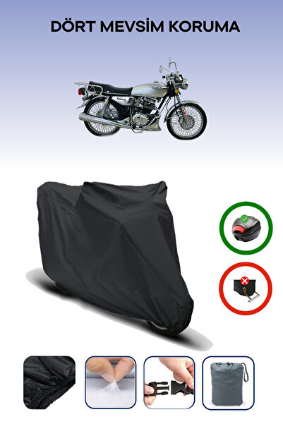 Breen حقيبة خلفية سوداء متوافقة مع غطاء محرك الدراجة النارية Kuba Filinta 100 المتوافق مع الدراجات النارية