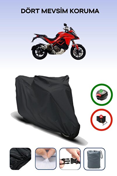 Breen Black Rear Bag Compatible with Ducati Multistrada 1200 Compatible Motor...
