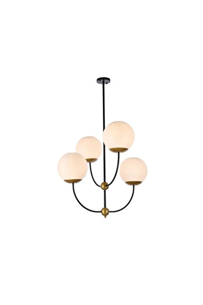 RONİSU AYDINLATMA Rawson Modern 4 Başlıklı Glob Camlı Avize RA-AVZ- 9821-30-84