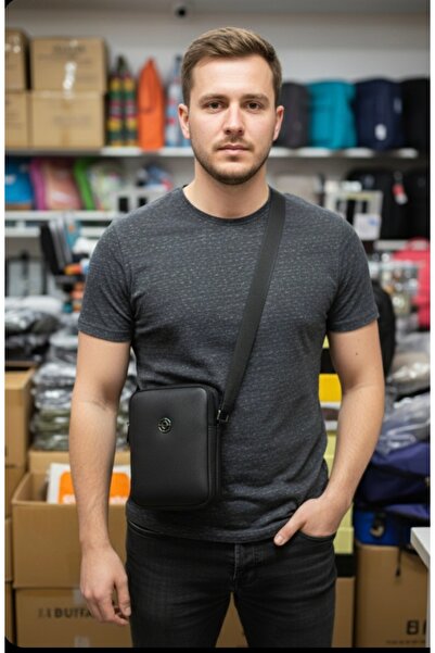 Eng BAG Deri Çapraz Model Erkek ÇANTASI