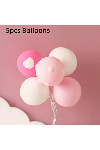 Choice3 5 قطع من زينة كعكة قطار الأرنب، أرنب وردي، زينة كعكة للبنات، كعكة أمي...