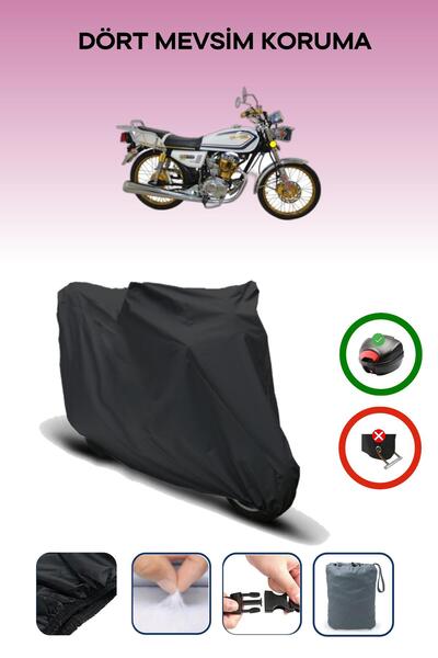 Breen Black Rear Bag Compatible Kuba Cheetah 100R Gold Compatible Motorcycle ...