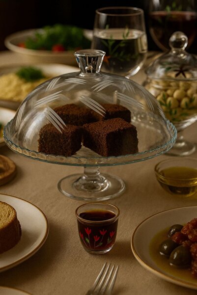 crystalhome Footed Cake Pan Zigzag Model