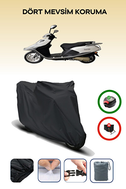 Breen حقيبة خلفية سوداء متوافقة مع غطاء محرك الدراجة النارية Falcon Guppi 110 المتوافق مع الدراجات النارية