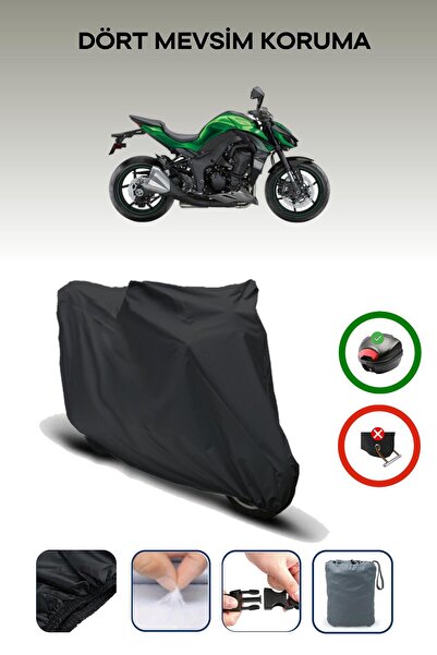 Breen Black Rear Bag Compatible Kawasaki Z 1000 Compatible Motorcycle Canvas ...