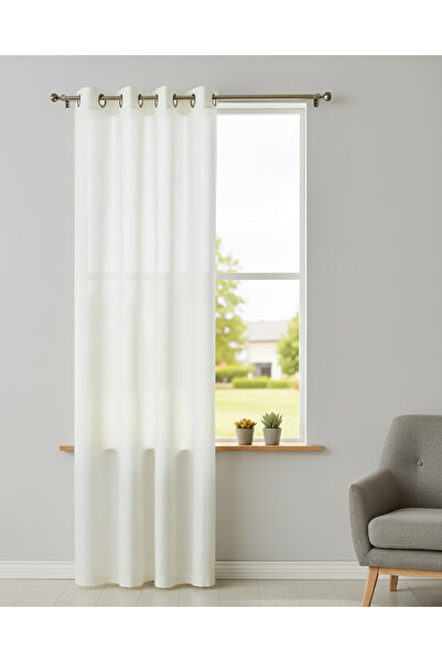 REDTAG Ivory Textured Sheer Curtain