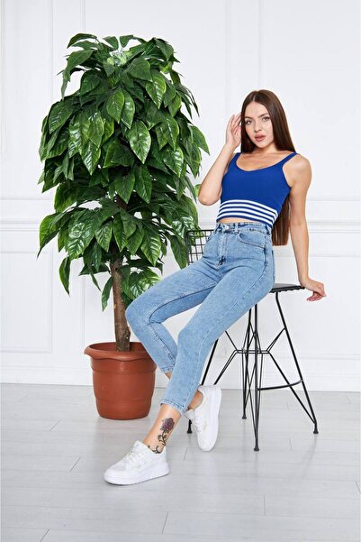 Viola Black Jeans بنطلون جينز نسائي بوي فريند كونفورت ليكرا عالي الخصر (2026)