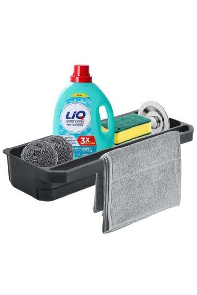 Generic Kitchen Sink Organiser Wall Mounted Sink Caddy with Self Draining Tra...