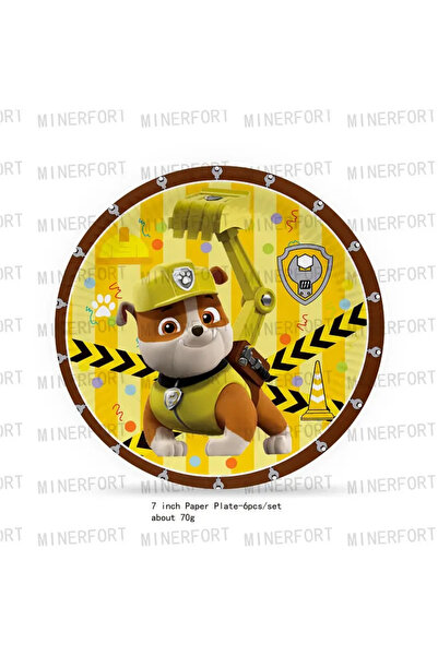 Choice1 طقم أطباق باو باترول مكون من 6 قطع - زينة عيد ميلاد باو باترول للأطفا...