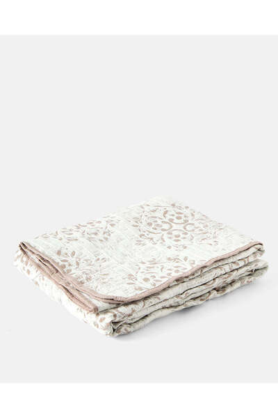 REDTAG Beige 3-Piece Jacquard Bedspread Set (Double Size)