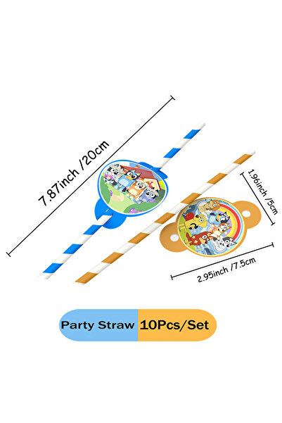 Choice مجموعة من 10 قطع من المصاصات لتزيين حفلات أعياد الميلاد بطابع بلووي، ت...
