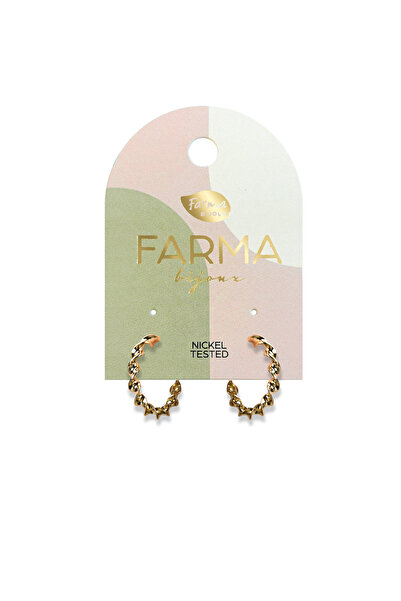 Farma Bijoux فارما بيجو حلق طبي ملتوي 16 ملم مطلي ذهب عيار 18
