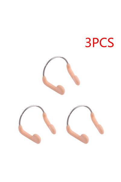 APWIKOGER 3 قطع من 1 إلى 10 قطع من مشابك الأنف الناعمة المصنوعة من السيليكون للسباحة ومضادة للاختناق والغوص وركوب الأمواج وسدادات الأنف السلكية