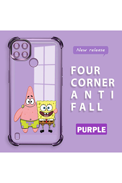 ucuc حافظة حماية من السيليكون الشفاف المتوافقة مع Realme C25Y/C21Y من Childho...