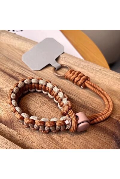 Choice Brown khaki Polyester / Nylon Handwoven Adjustable Mobile Phone Univer...