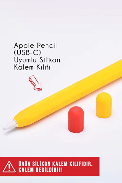 Nezih Case Apple Pencil (USB-C) Uyumlu Yumuşak Silikon Tam Kaplayan Kalem Kılıfı