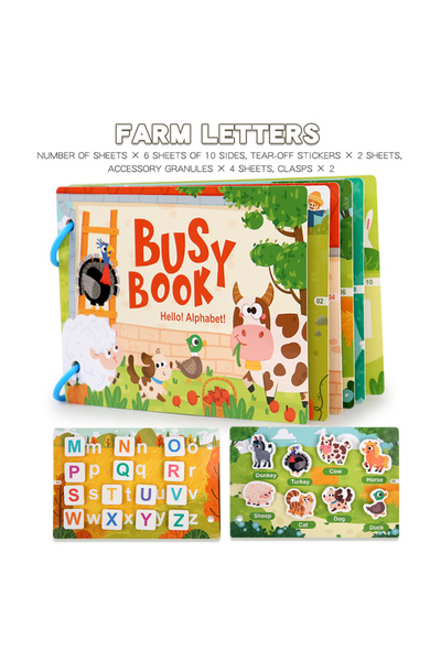 choice2 كتاب ملصقات داتو مونتيسوري بيبي بيزي "كتابي الهادئ الأول" لعبة تعليمي...