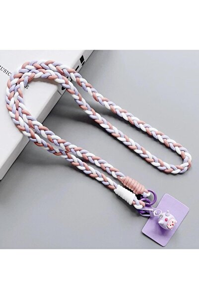 Choice6 بوليستر / نايلون، بنفسجي، وردي، أبيض، قطعة واحدة، حبل تعليق هاتف محمو...