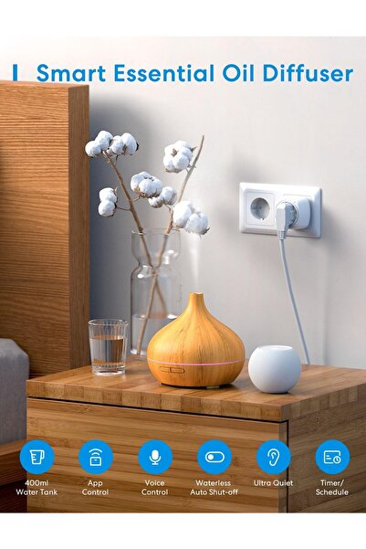 MEROSS WiFi Oil Diffuser - Smart Ultrasonic Diffuser, Apple HomeKit Alexa Google for Home Bedroom Vo